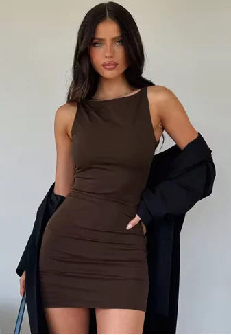 Sexy Sleeveless Wrap Dress